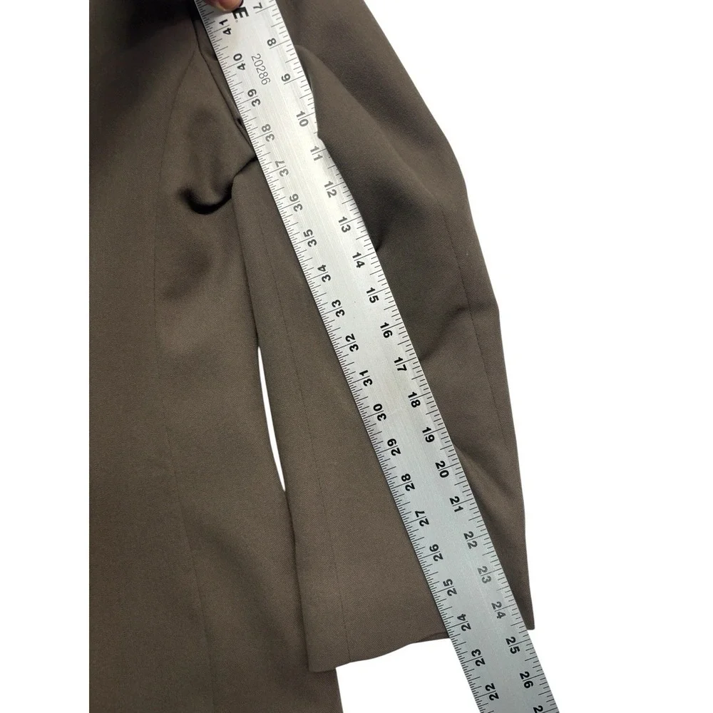 vtg 90s Double Breasted 42R Olive Green Blazer Jacket Sport Suit Coat Wool Blend